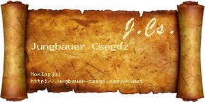 Jungbauer Csegő névjegykártya
